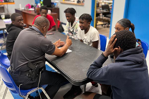 Students in a classroom