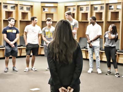 Locker room group photo